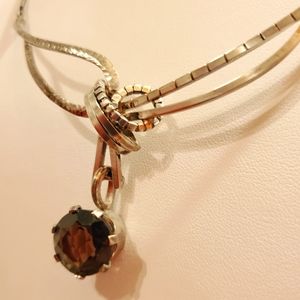 SILVER & TOPAZ NECKLACE